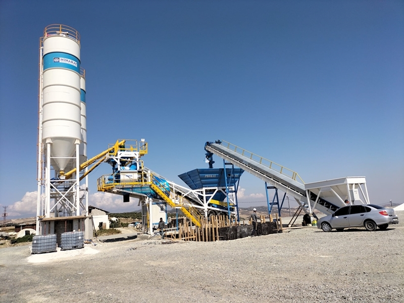 100m³/h Mobile Concrete Batching Plant